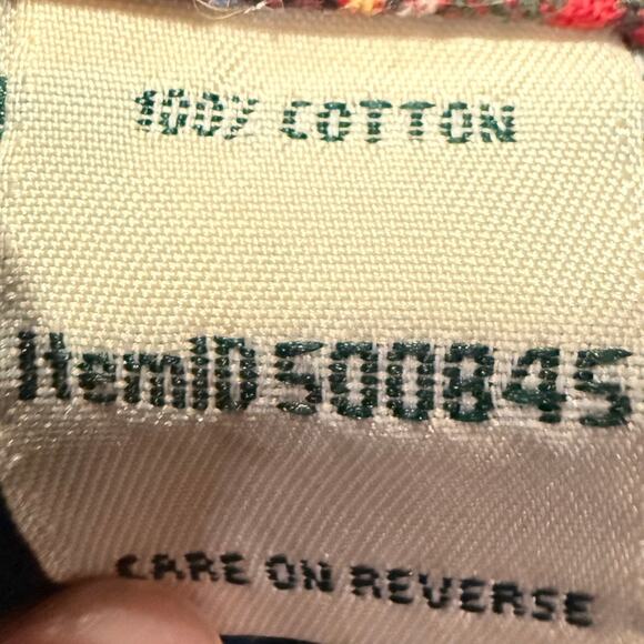 L.L.Bean Slightly Fitted Plaid Flannel Shirt Red Green Black Women Petite M Fall - Picture 5 of 7